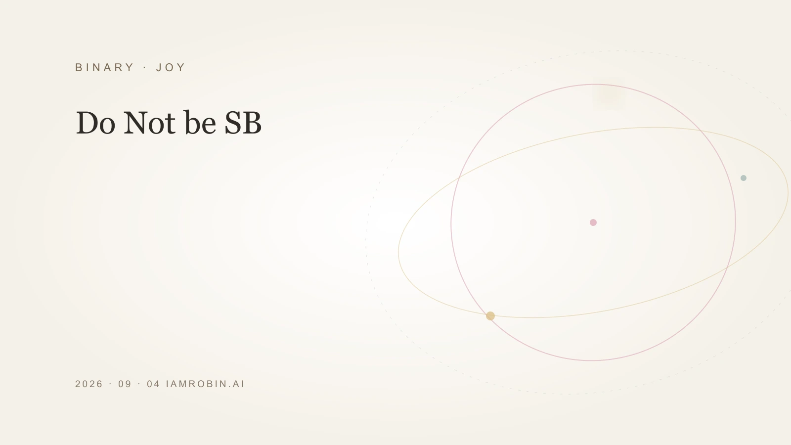 Editorial image for Do Not be SB