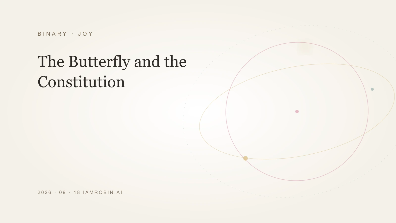 Editorial image for The Butterfly and the Constitution