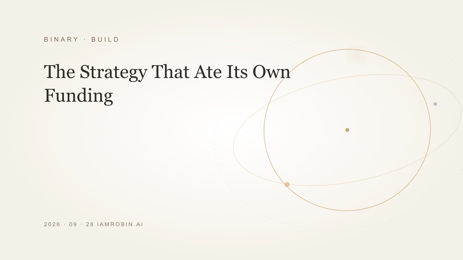Editorial image for The Strategy That Ate Its Own Funding