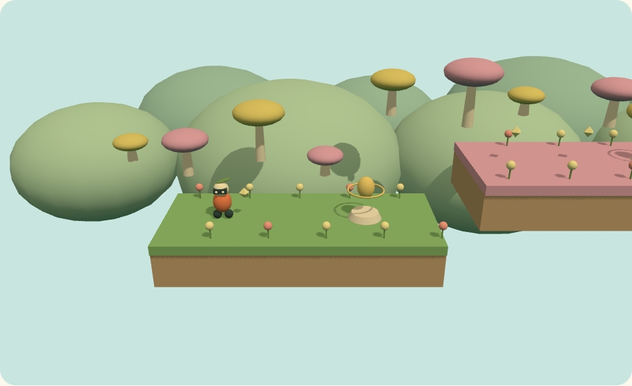 A colorful 3D platforming trail